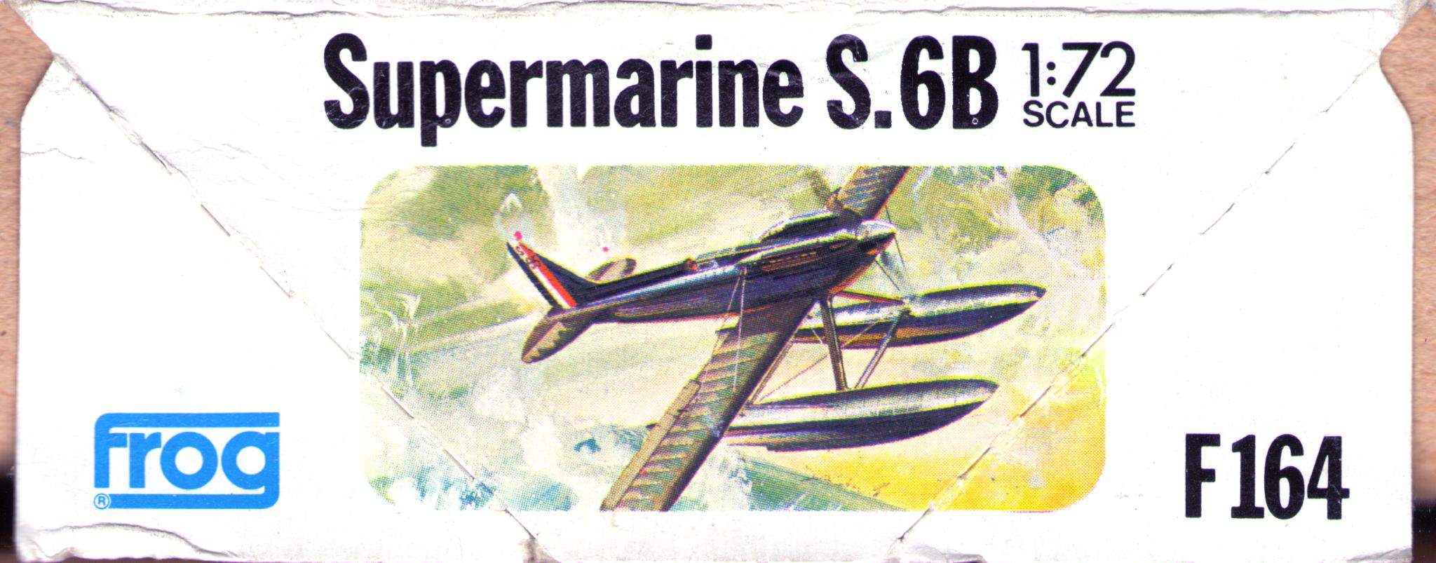 Коробка FROG F164 Blue series, Supermarine S.6b, 1974-76 B